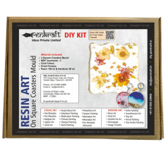 Resin Art with Square Coaster Moulds DIY Kit by Penkraft